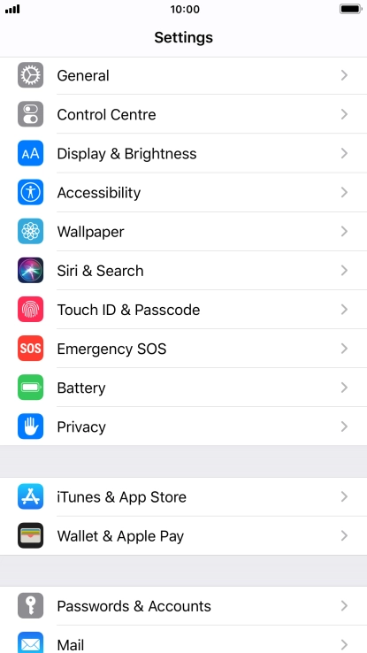 Press Touch ID & Passcode.