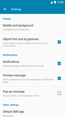 Press Default SMS app.