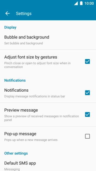 Press Default SMS app.