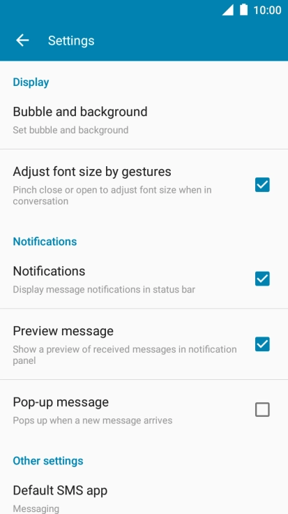Press Default SMS app.