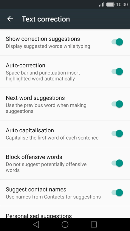 Press the indicator next to 