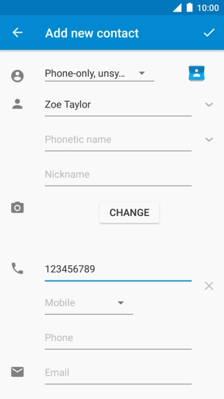 Press the drop down list below the phone number.