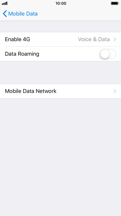 Press Mobile Data Network.