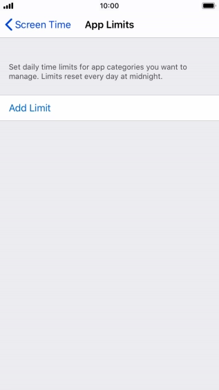 Press Add Limit.