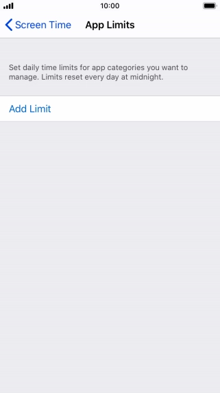 Press Add Limit.