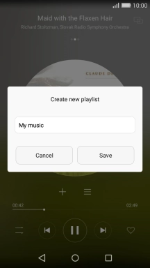 Key in a name for the playlist and press Save.