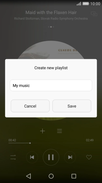 Key in a name for the playlist and press Save.