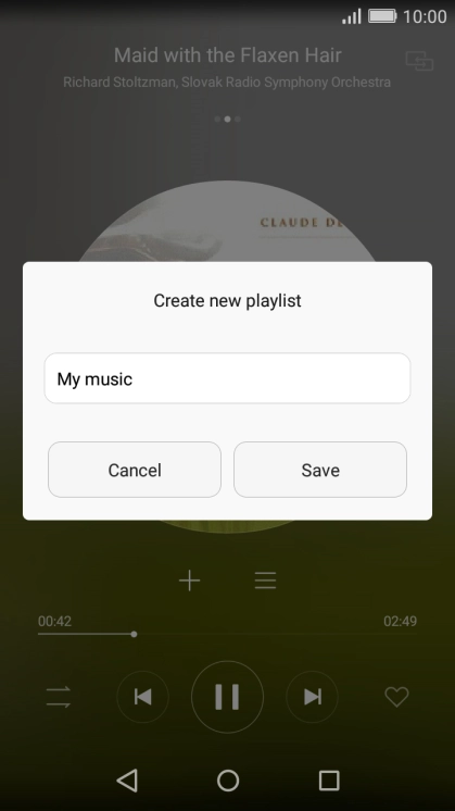 Key in a name for the playlist and press Save.