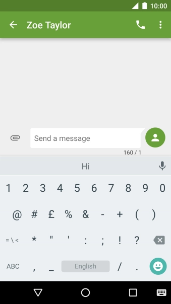 Press the required numbers and symbols.