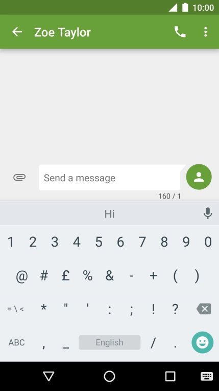 Press the required numbers and symbols.