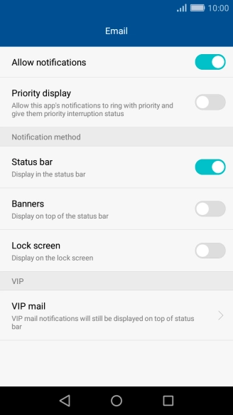Press the indicator next to 