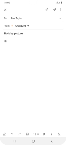 Press the attachment icon.