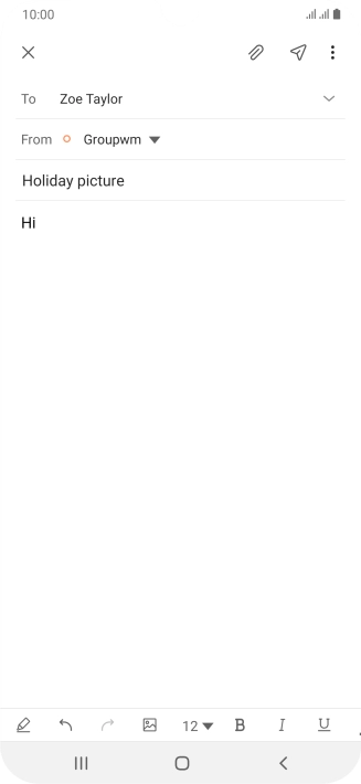 Press the attachment icon.
