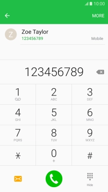 Key in the required number and press the call icon.