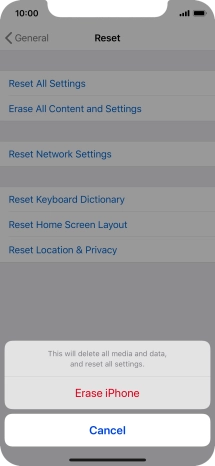 Press Erase iPhone.
