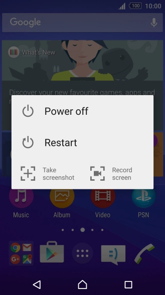 Press Take screenshot.The picture is saved in the phone gallery.