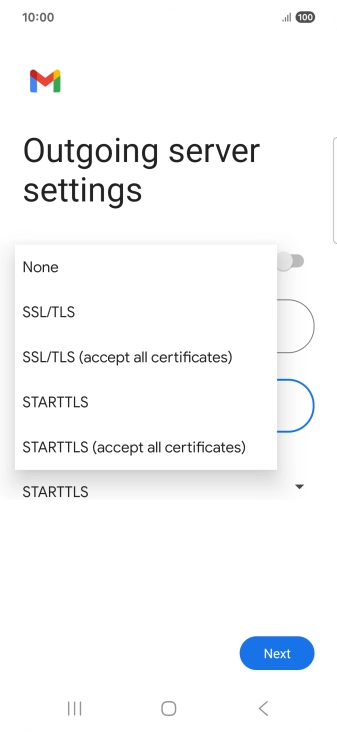 Press SSL/TLS.