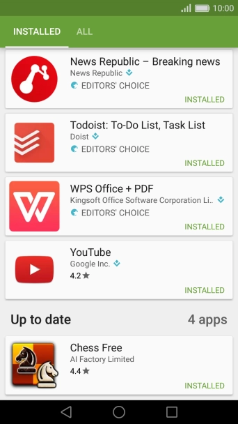 Press the required app.