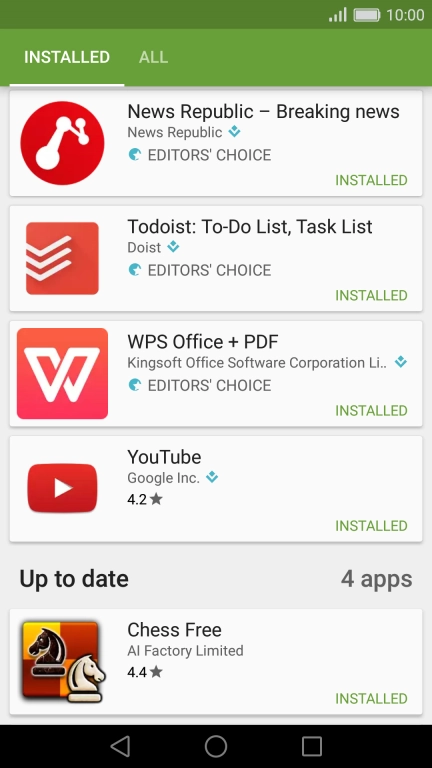 Press the required app.