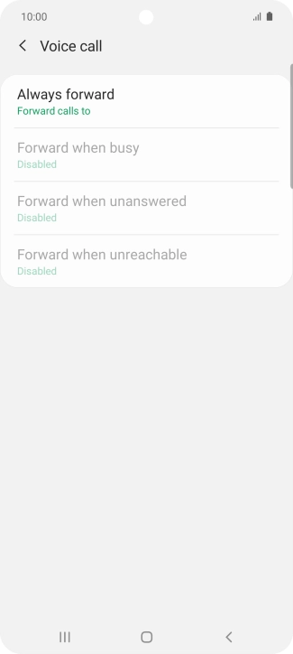 Press the required divert type.