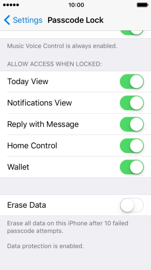 Press the indicator next to 