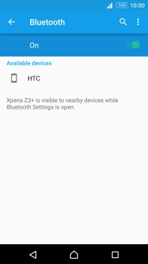 Press the required Bluetooth device and follow the instructions on the screen to pair the device with your phone.
