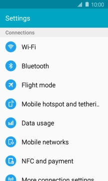 Press Data usage.
