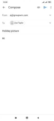 Press the attachment icon.