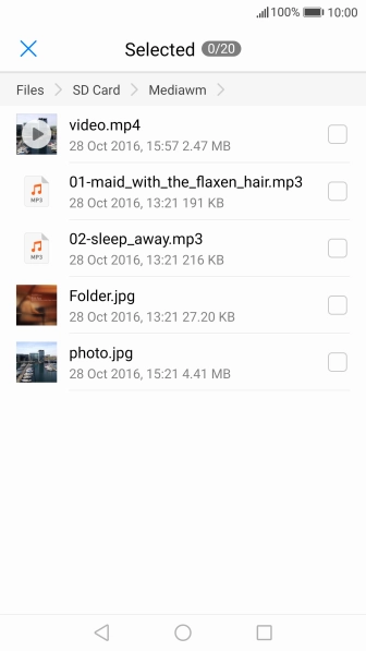 Press the required file.