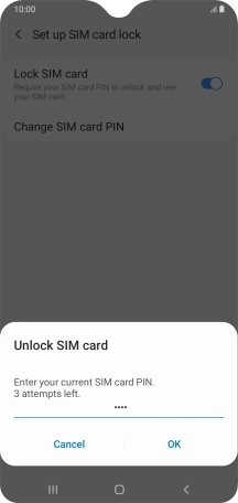 Key in your PIN and press OK.