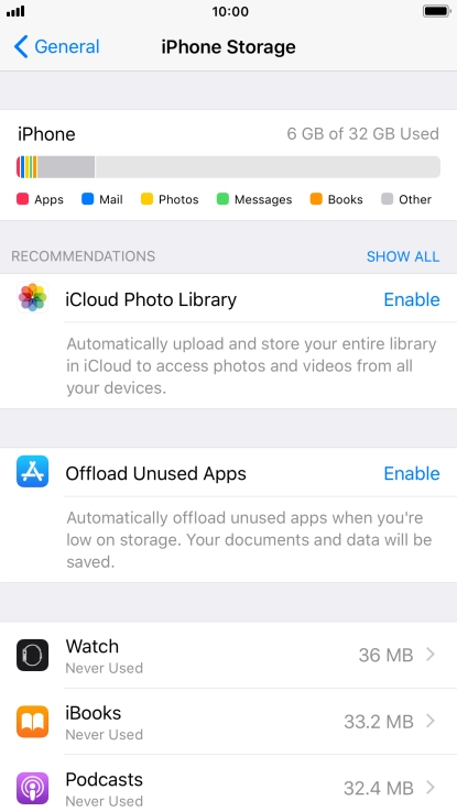 Press the required app.