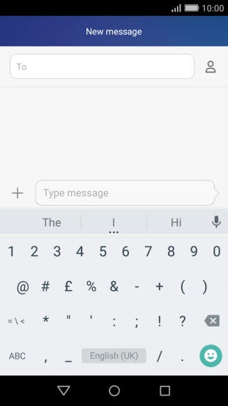 Press the required numbers and symbols.