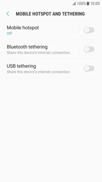 Press Mobile hotspot.