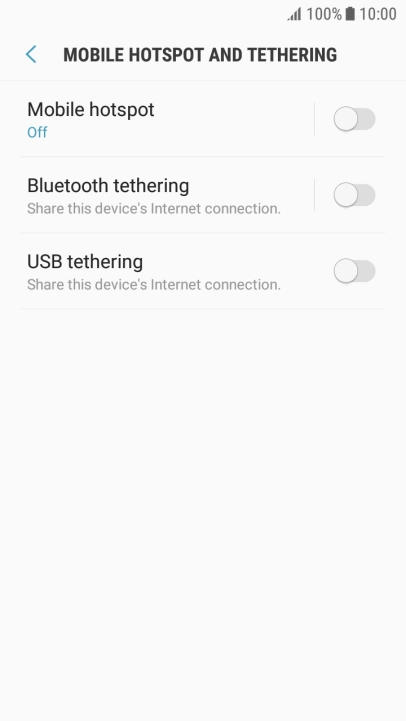 Press Mobile hotspot.