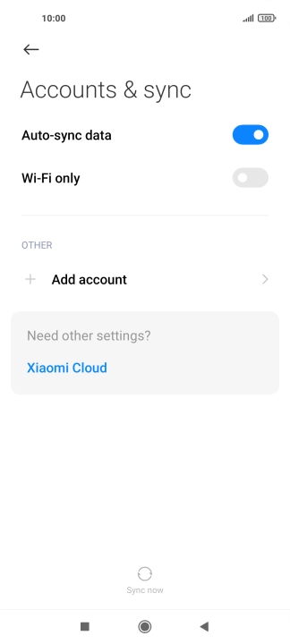 Press Add account.