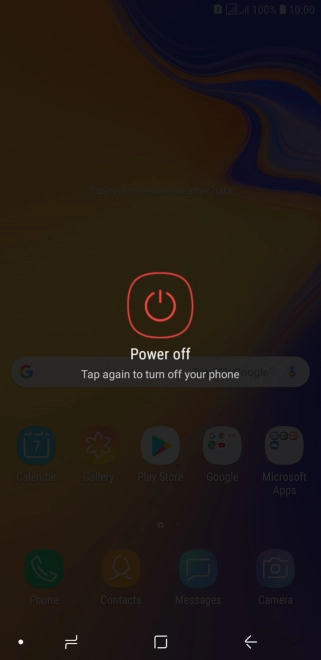 Press Power off.