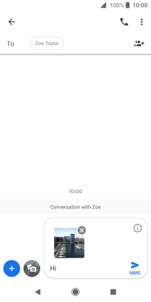 Press the send icon when you've finished your picture message.