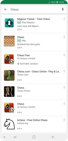 Press the required app.