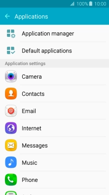 Press Application manager.