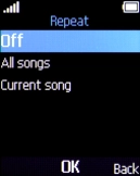 Select the required setting.