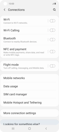 Press Mobile networks.