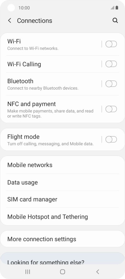 Press Mobile networks.