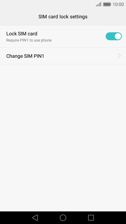 Press Lock SIM card to turn the function on or off.