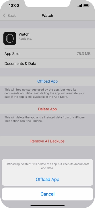 Press Offload App.