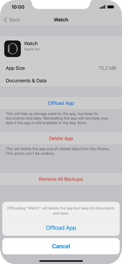 Press Offload App.