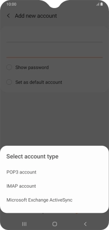 Press IMAP account.