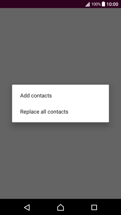 If you want to keep existing contacts saved on your SIM, press Add contacts.