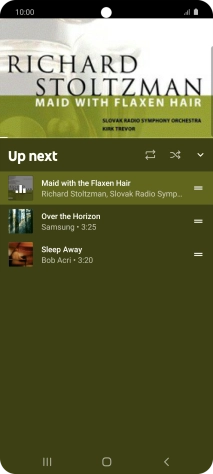 Press the repeat icon to turn the function on or off.