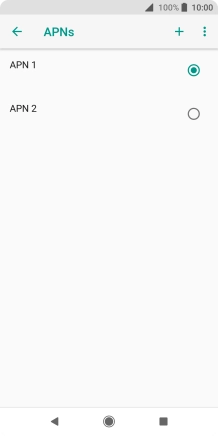 Press the field next to the data connection to activate it.
