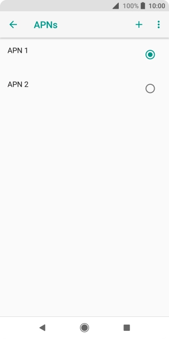 Press the field next to the data connection to activate it.